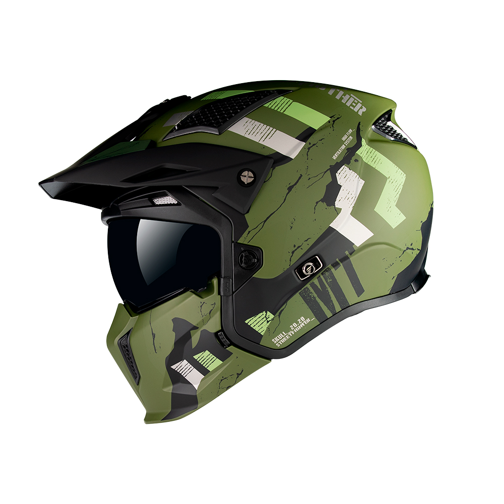 MT MT Streetfighter Skull A16 Matt Green